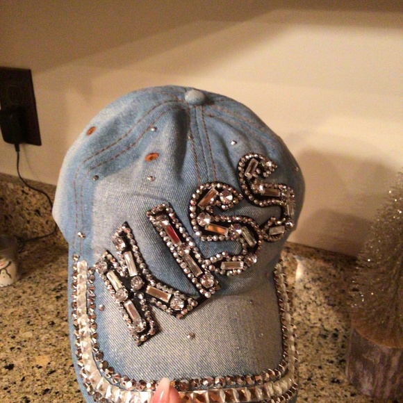 🔆HP💝Denim Embellished baseball cap Callie Lives - Picture 5 of 5
